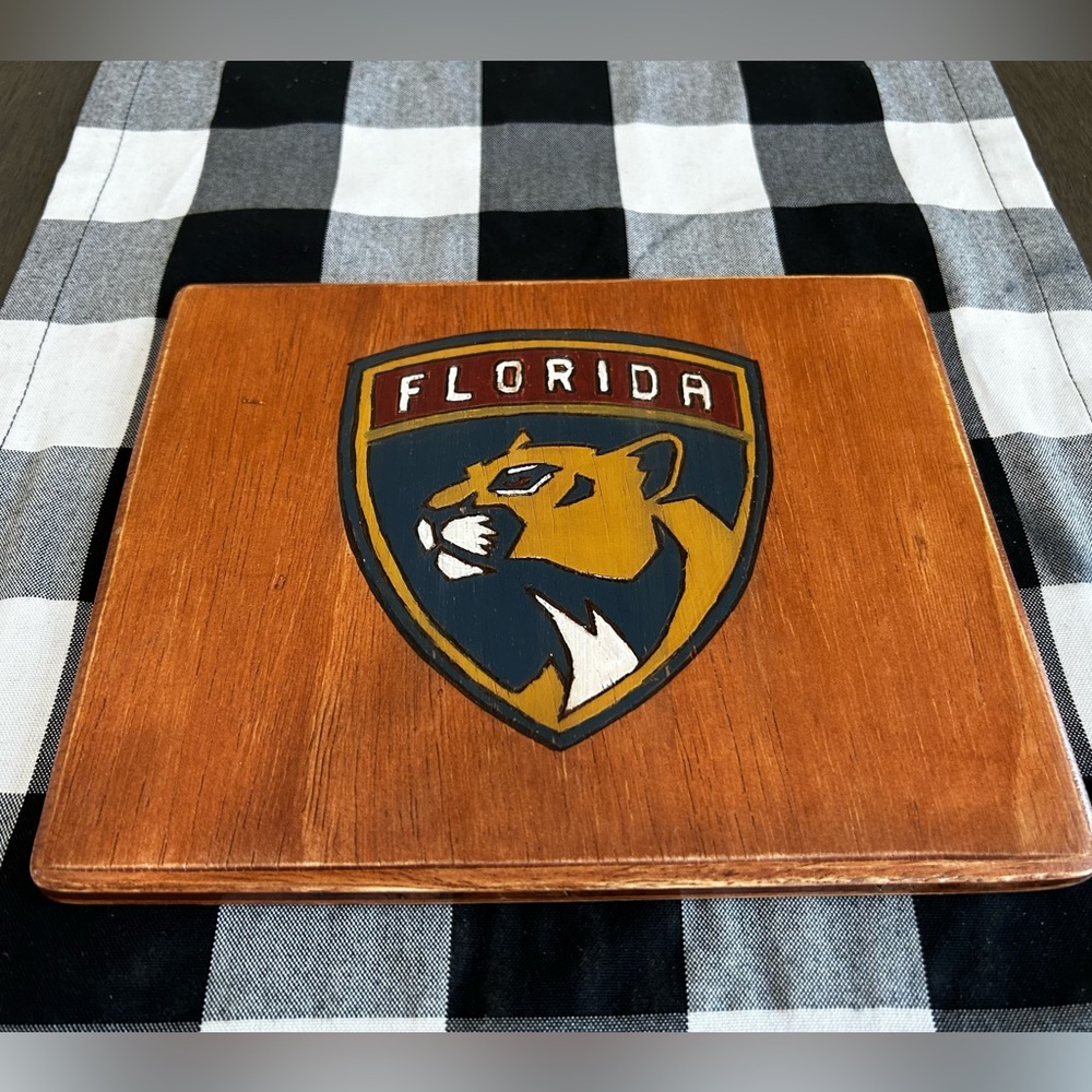 Florida Panthers Handmade Wood-burn